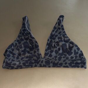 Victoria's Secret Grey and Black Leopard Triangle Bralette